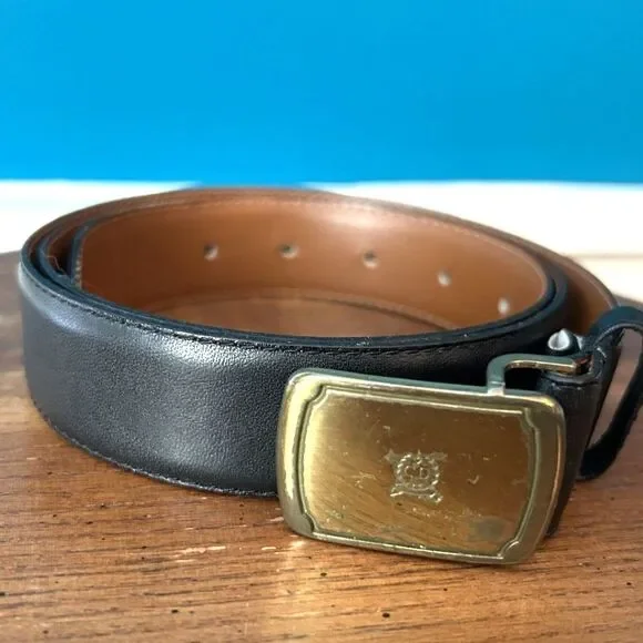 Christian Dior Vintage Black Leather Belt - Size 36 - Picture 6 of 9